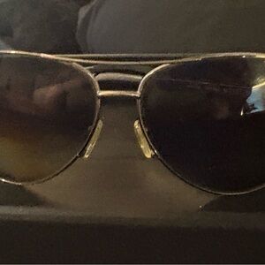 Michael Kors Aviator Sunglasses in Black and Gold